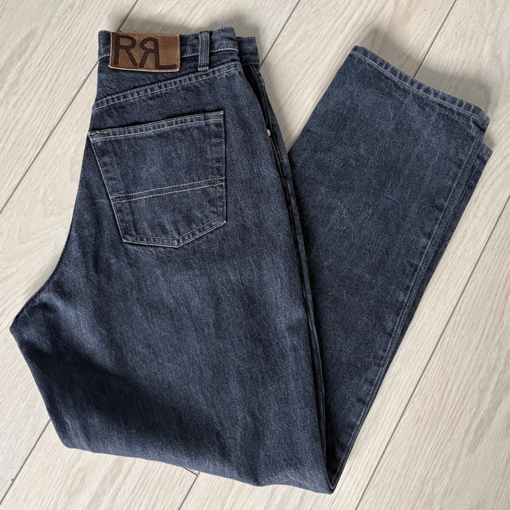 RRL by Ralph Lauren Vintage Men’s Straight Leg Jean In Black 29x29